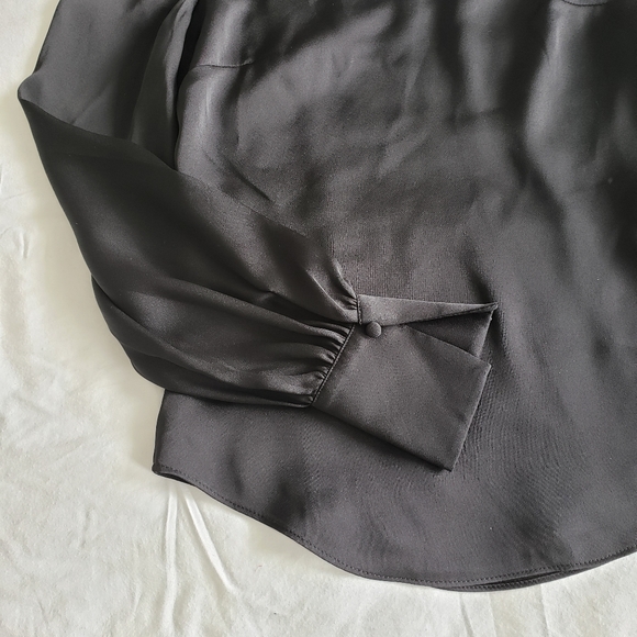 EverNew Black one shoulder blouse - Picture 2 of 3